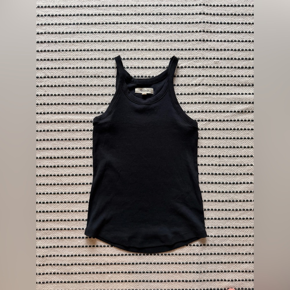 NWOT Madewell 90s Ribbed Cotton Halter Top XS